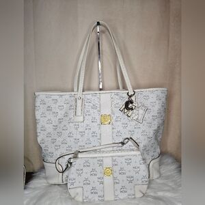 MCM tote with pouch